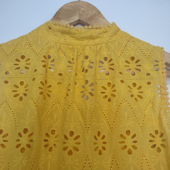 Kate Spade Yellow Eyelet Top - Picture 6 of 12